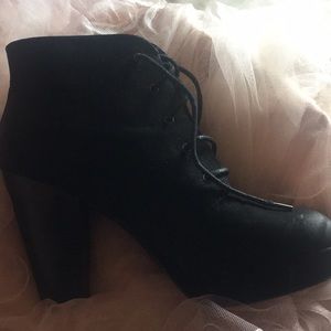5 inch heel boots in black